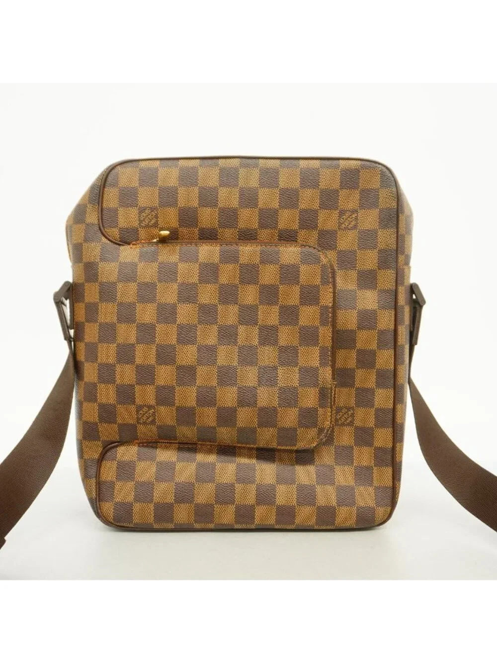 Louis Vuitton Shoulder Bag Damier Olaf MM Ebene